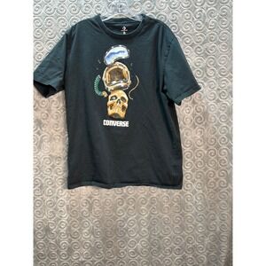Converse Skull Astronaut Graphic‎ Print Crew Neck Short Sleeve T Shirt